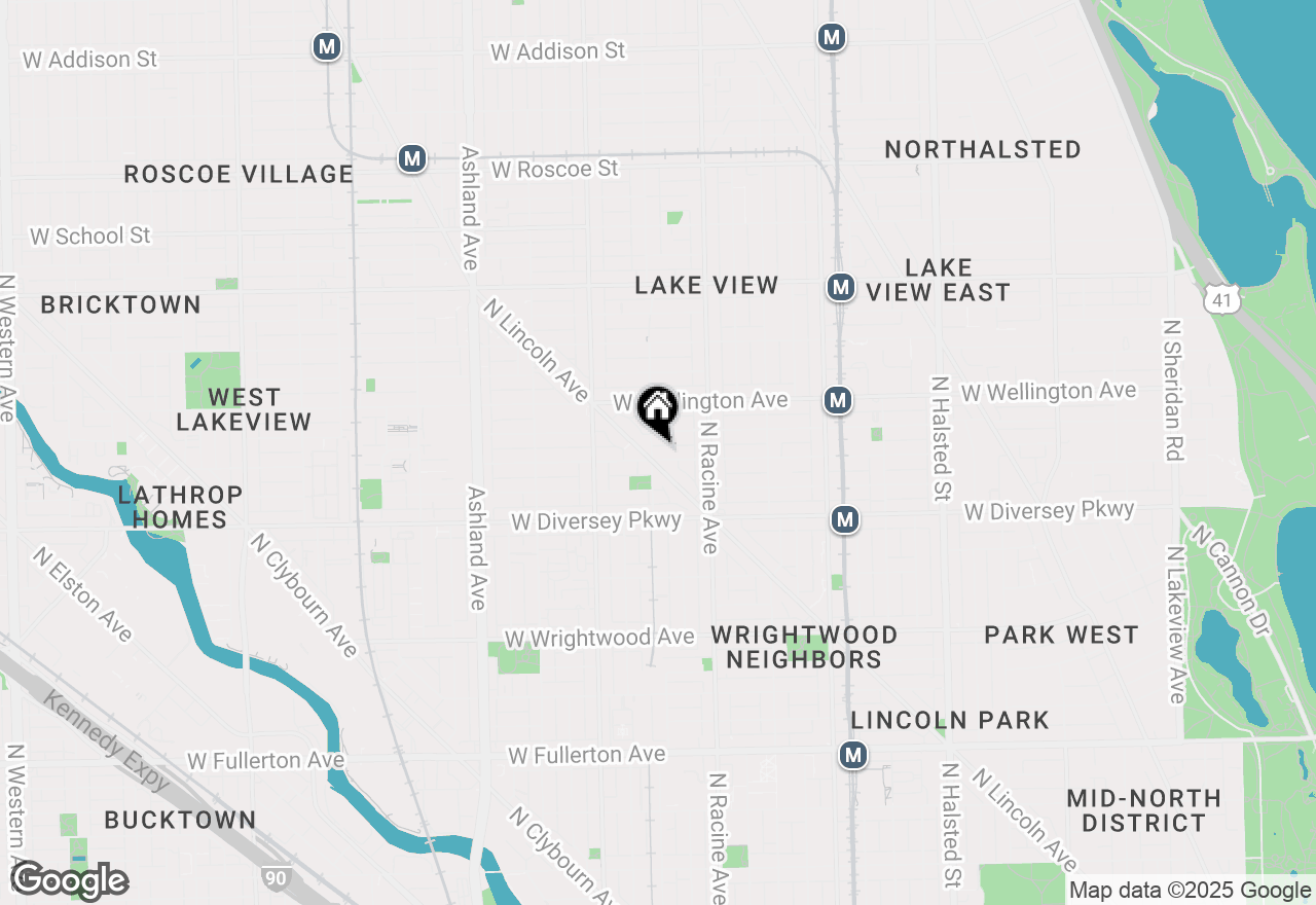 Map of 2901 N Lakewood Avenue #E, Chicago, IL 60657