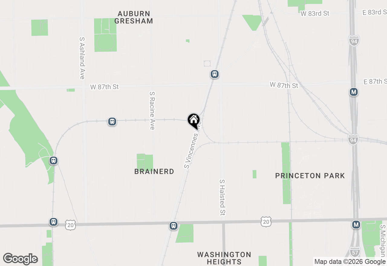 Map of 8948 S Vincennes Avenue, Chicago, IL 60620