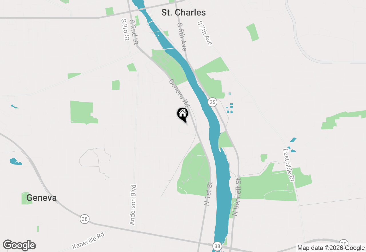 Map of (Address confidential), St. Charles, Illinois 60174