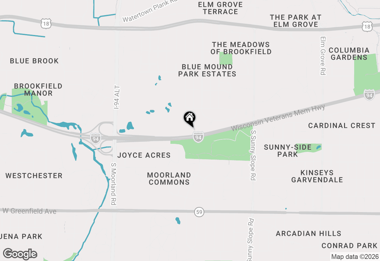 Map of 14745 Timberidge Trl, Brookfield, WI 53005
