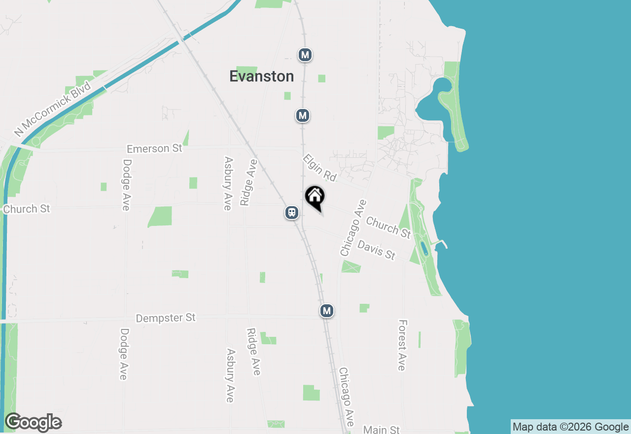 Map of 807 Davis Street #1806, Evanston, IL 60201