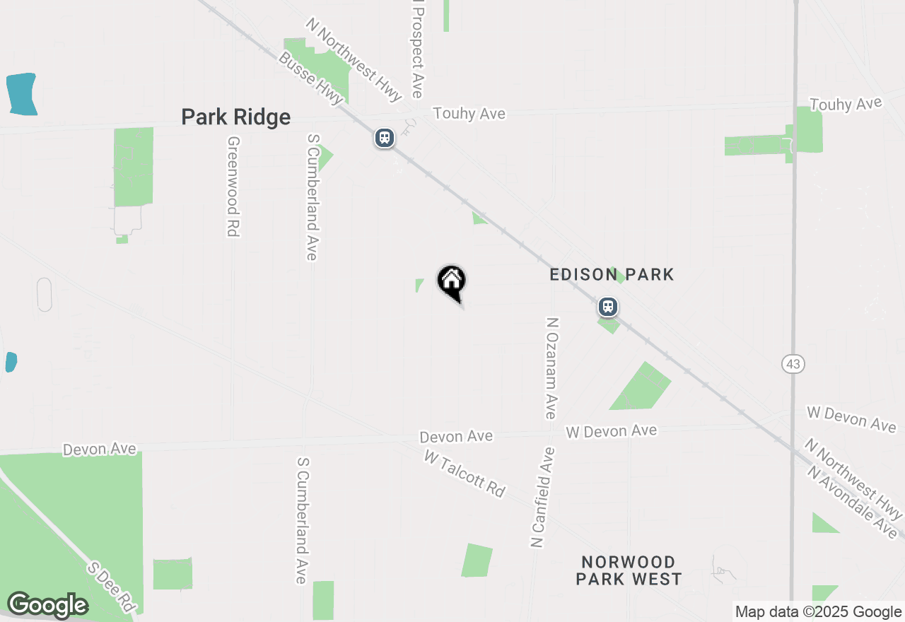 Map of 719 S Vine Avenue, Park Ridge, IL 60068