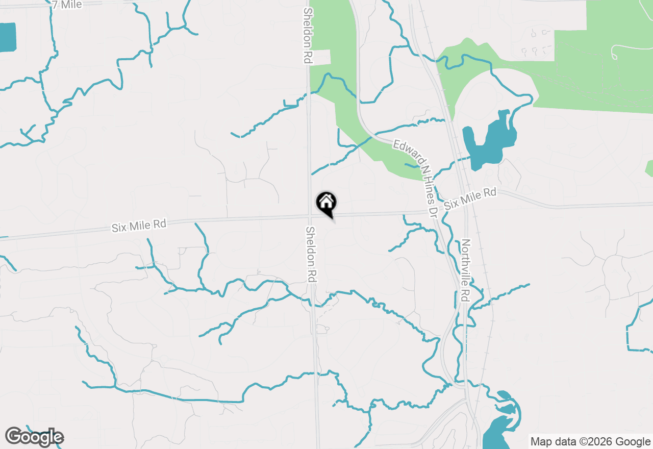 Map of 16895 Highland Lane, Northville, MI 48168