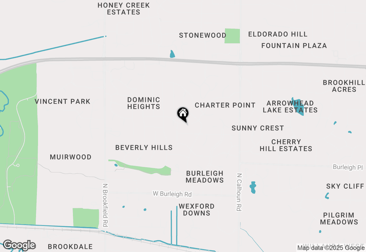 Map of 17855 St James Rd, Brookfield, WI 53045