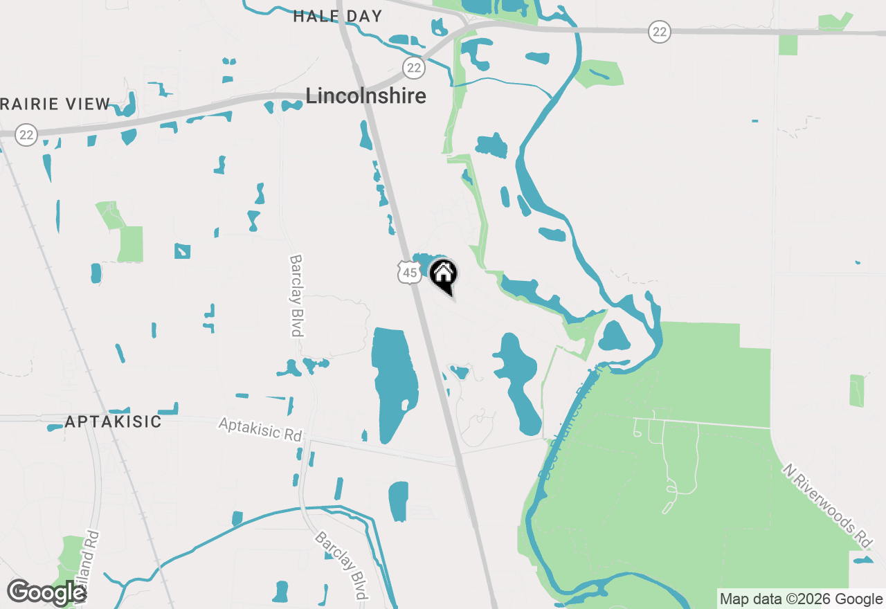 Map of 335 Camberley Lane, Lincolnshire, IL 60069