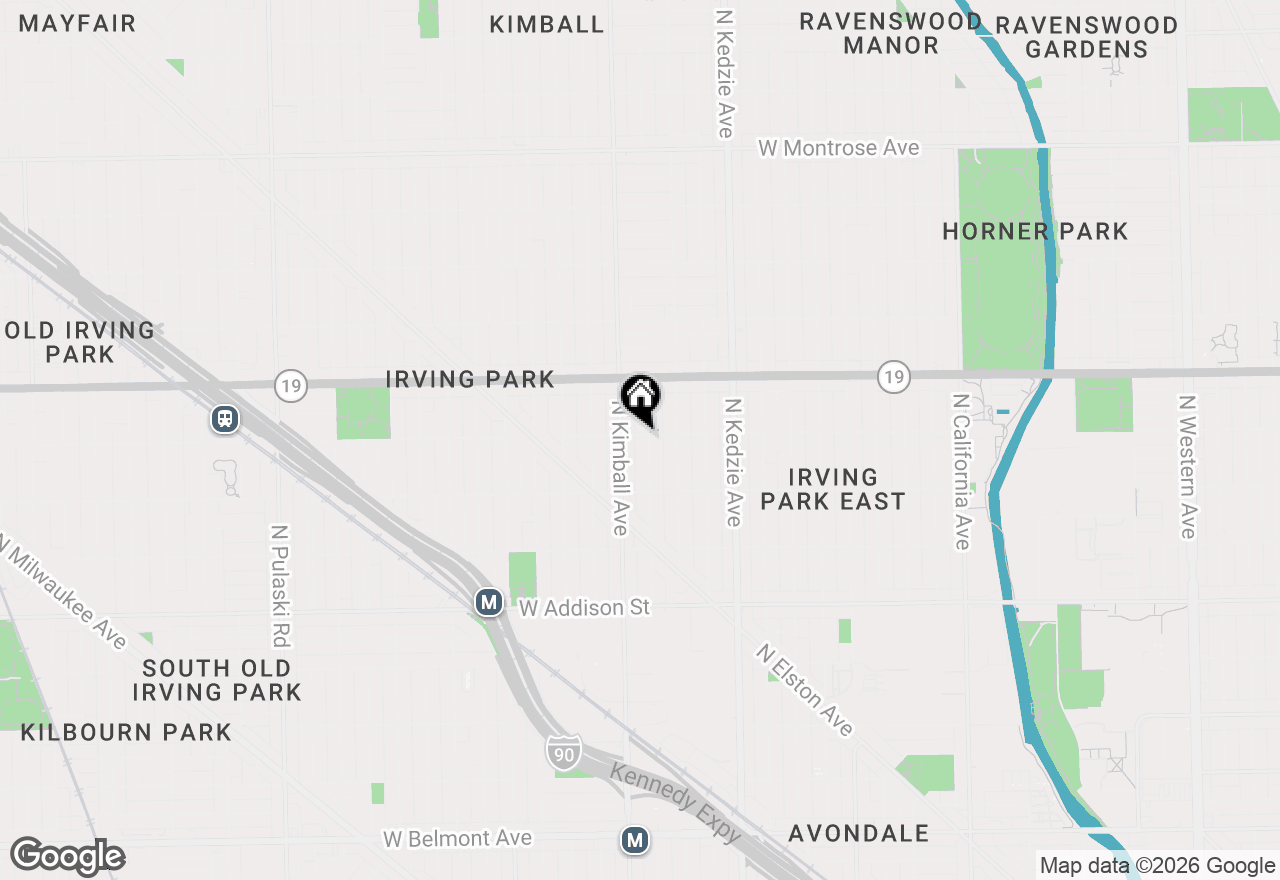 Map of (Address confidential), Chicago, Illinois 60618