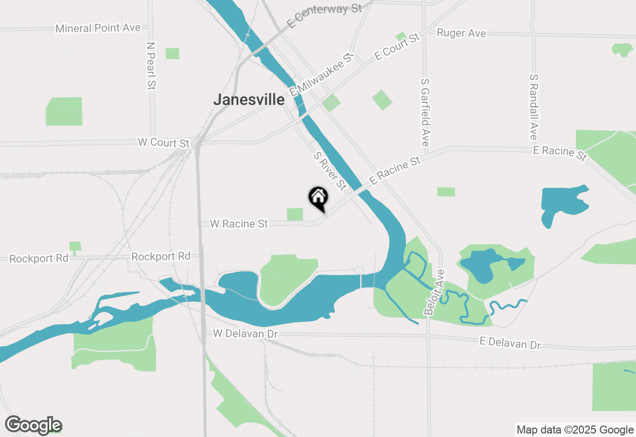 Map of 318 W Racine Street, Janesville, WI 53548