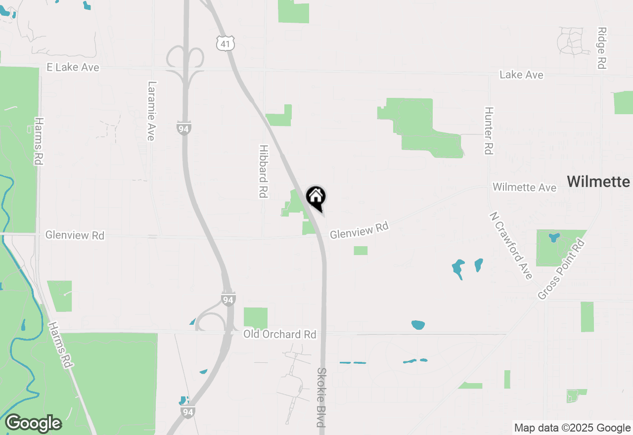 Map of 320 Skokie Court, Wilmette, IL 60091
