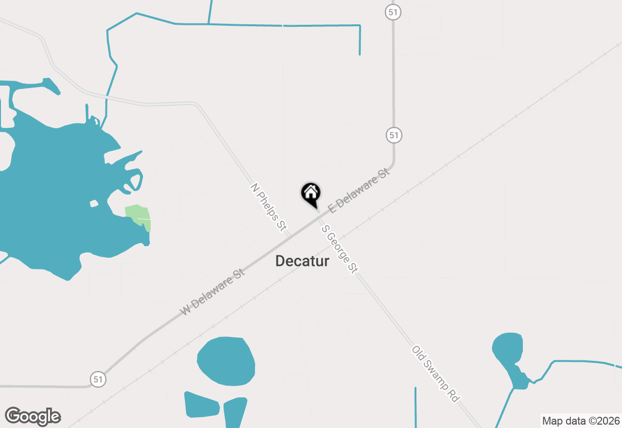 Map of 105 N George Street, Decatur, MI 49045