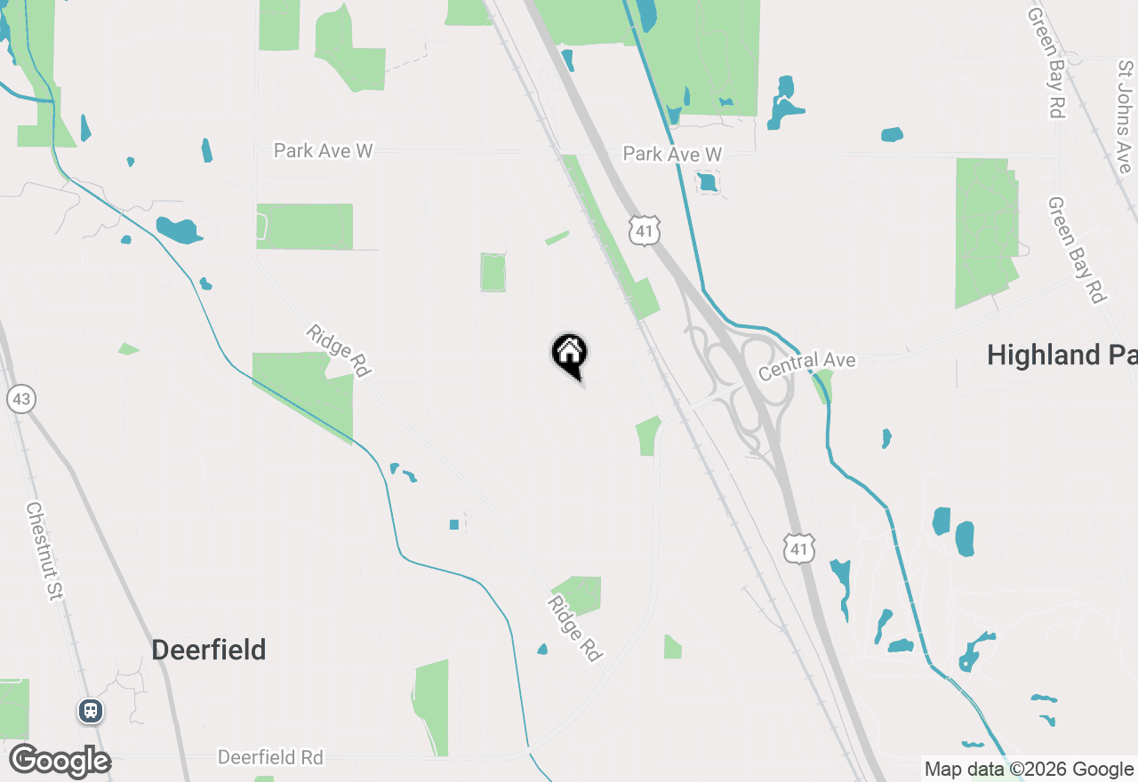 Map of 1672 Huntington Lane, Highland Park, IL 60035