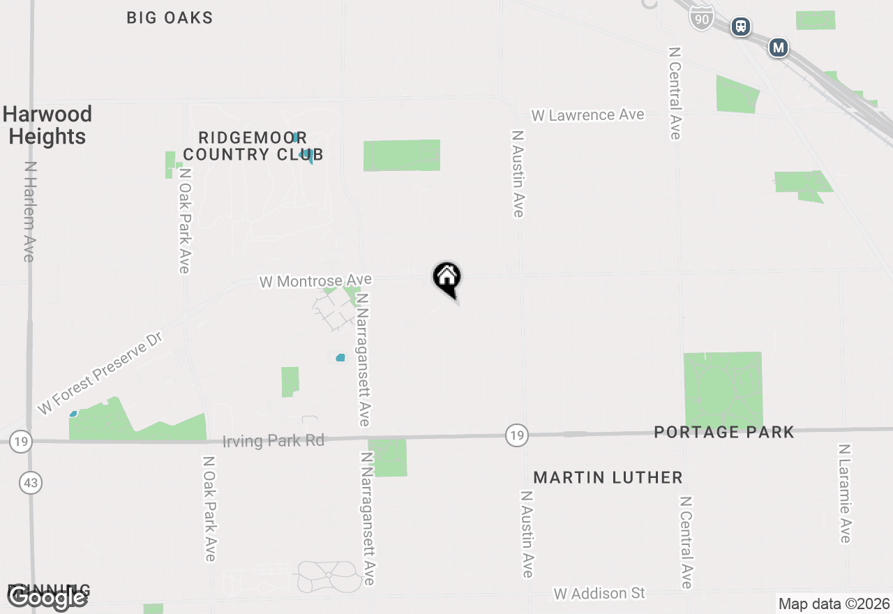 Map of 4311 N Melvina Avenue, Chicago, IL 60634