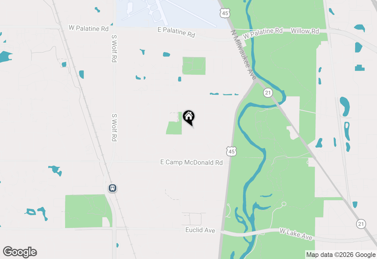 Map of 1703 N Burning Bush Lane, Mount Prospect, IL 60056