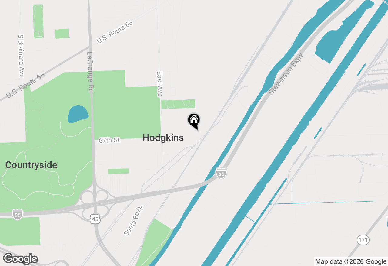 Map of 6614 Kane Avenue, Hodgkins, IL 60525