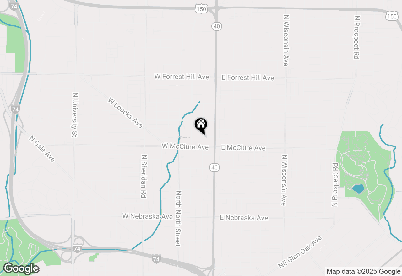 Map of 200 W Virginia Avenue, Peoria, IL 61604