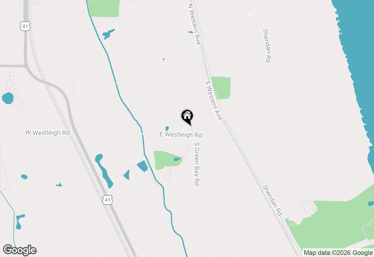 Map of 340 E Westleigh Road, Lake Forest, IL 60045