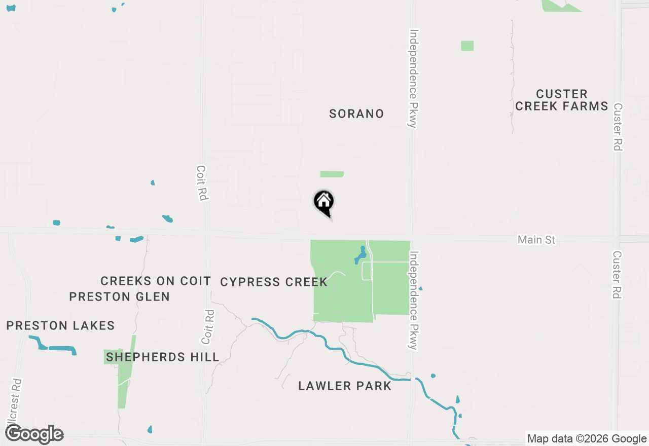 Map of 13752 Woodford Lane, Frisco, TX 75035