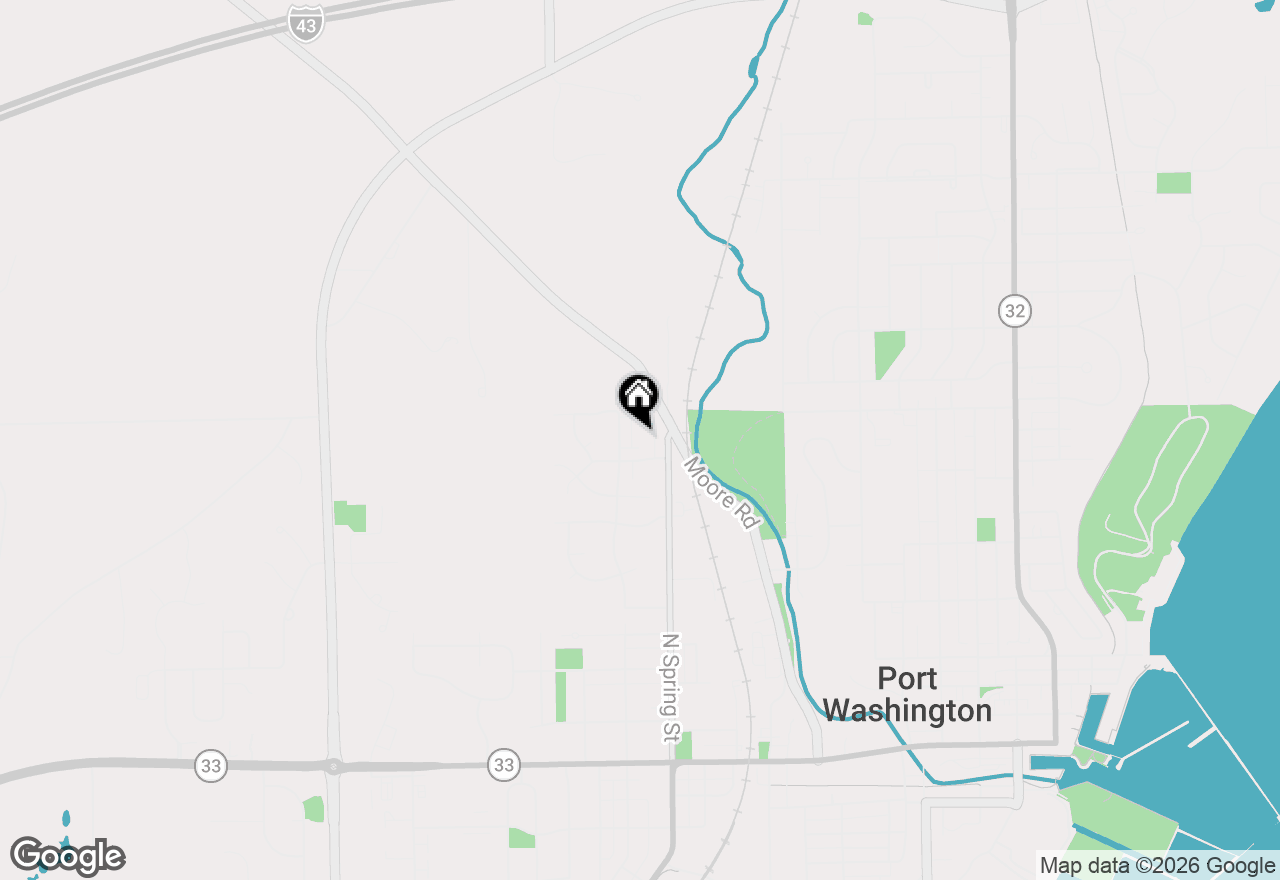 Map of 852 Ashley Ave, Port Washington, WI 53074