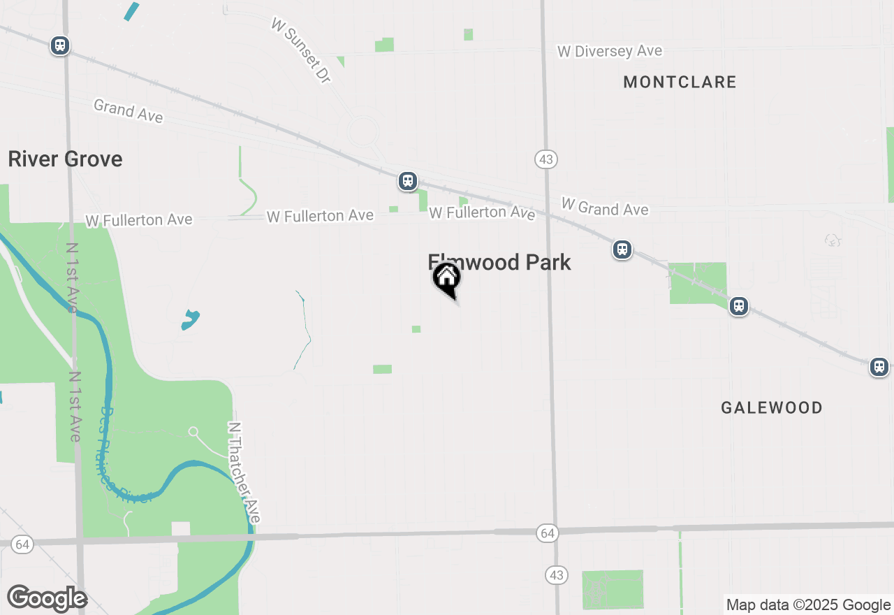 Map of 2130 N 74th Court, Elmwood Park, IL 60707