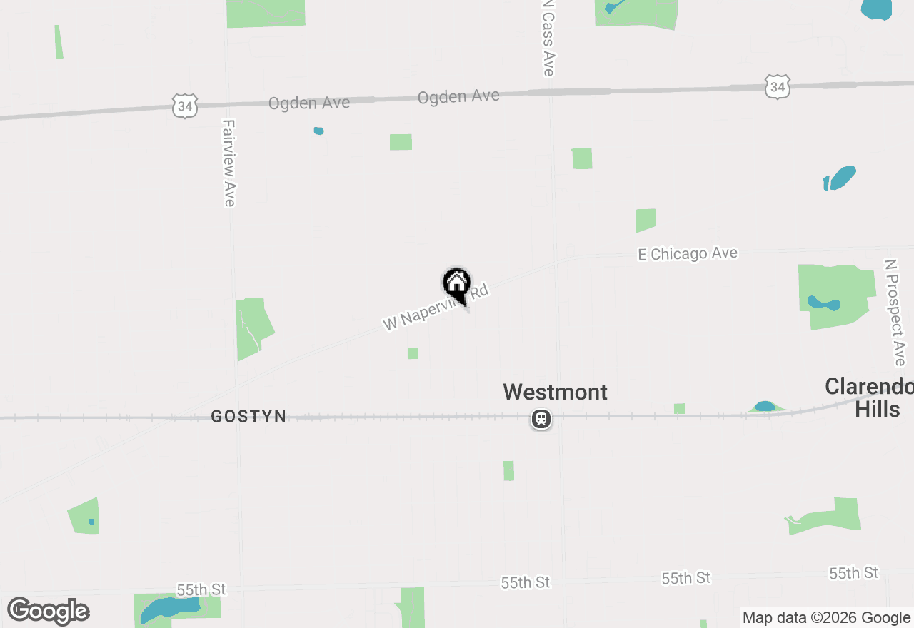 Map of 216 N Washington Street, Westmont, IL 60559