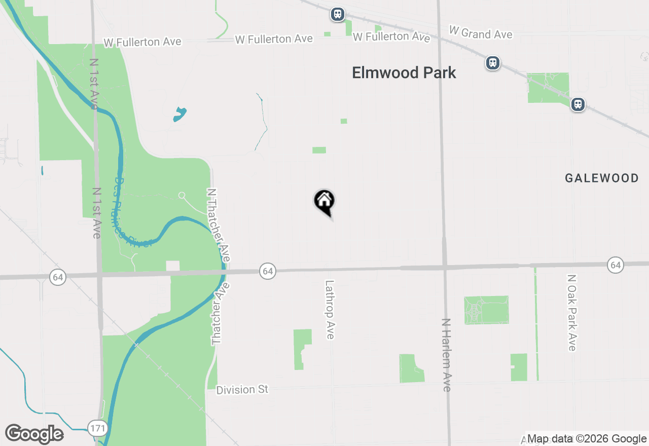 Map of 1728 N 76 Avenue, Elmwood Park, IL 60707