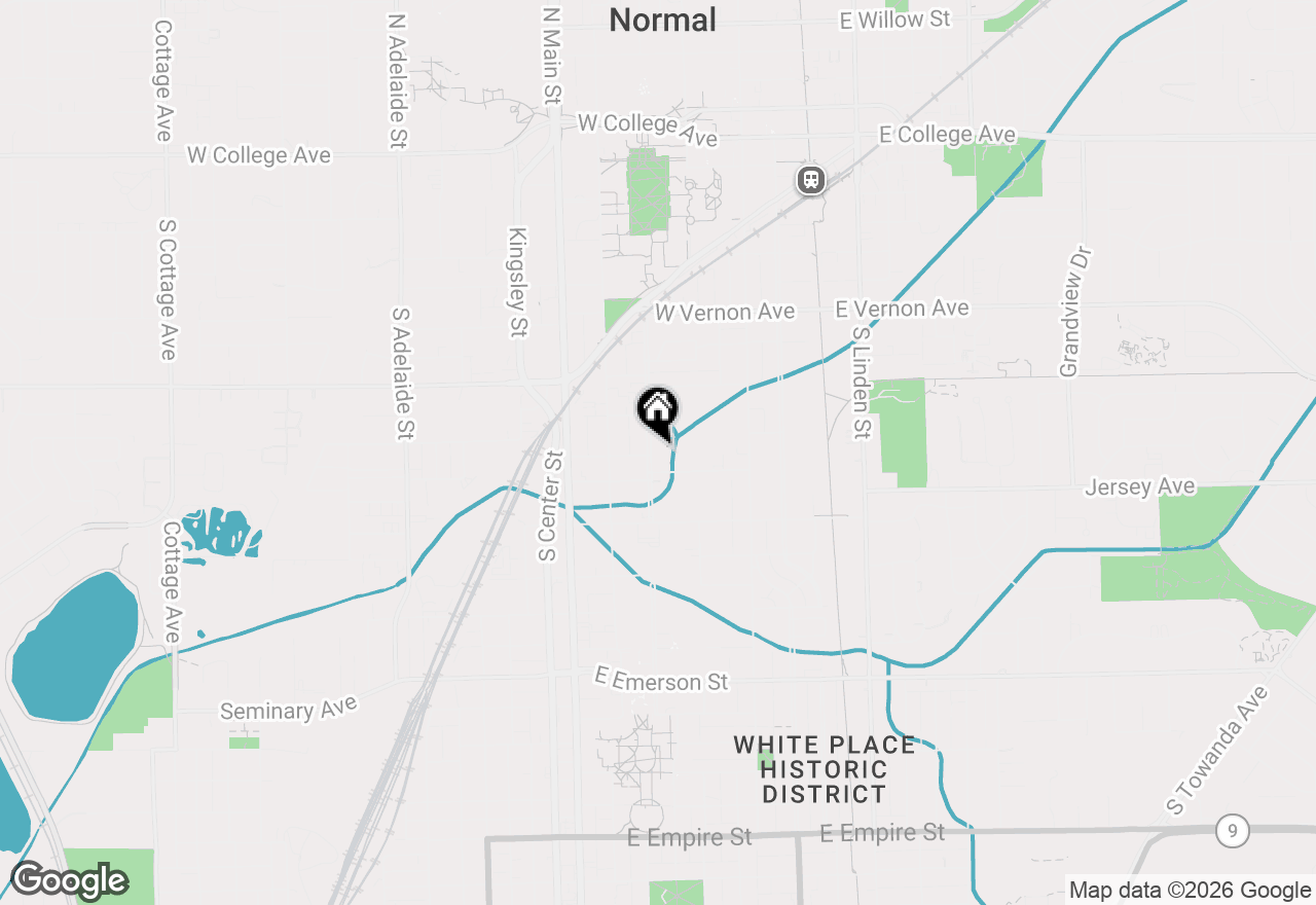 Map of 1014 Franklin Avenue, Normal, IL 61761