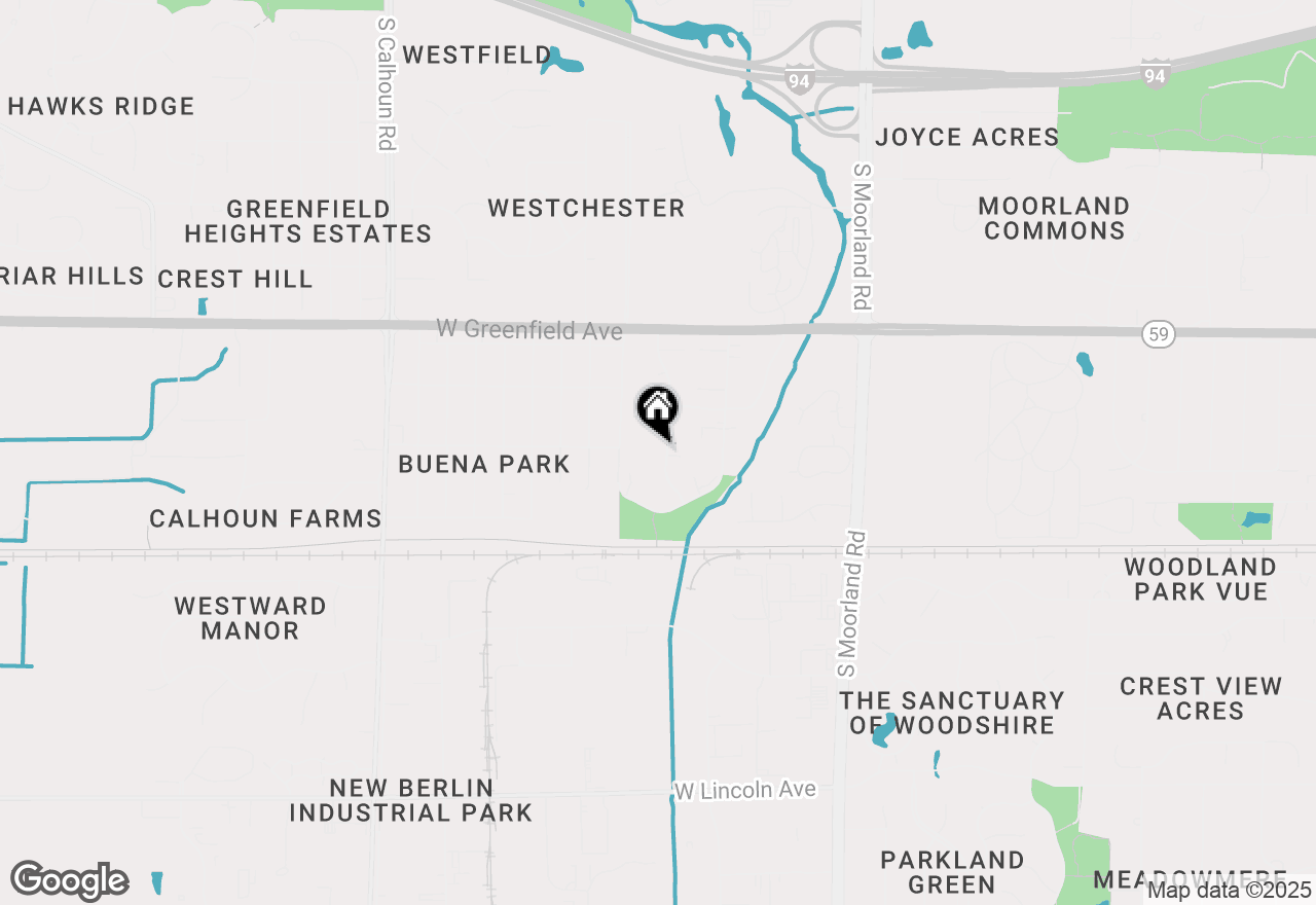 Map of 1617 S Carriage Ln, New Berlin, WI 53151