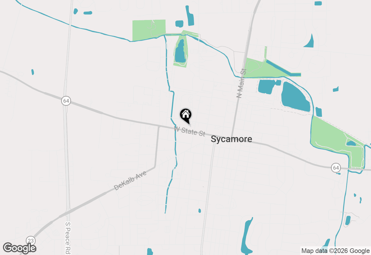 Map of 533 W State Street, Sycamore, IL 60178