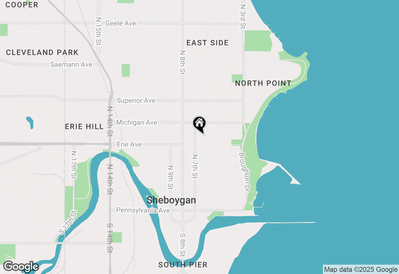 Map of 623 St Clair Ave, Sheboygan, WI 53081