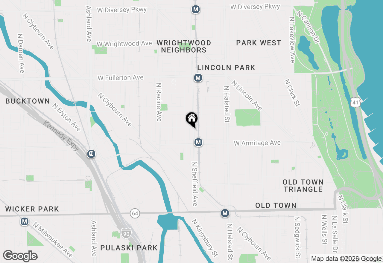 Map of 2044 N Sheffield Avenue #3, Chicago, IL 60614