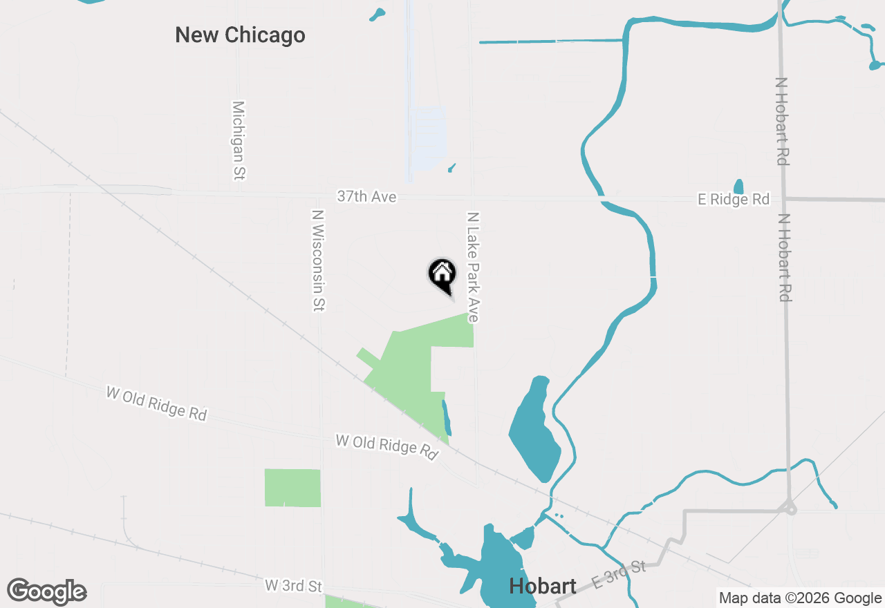 Map of 176 Cressmoor Boulevard, Hobart, IN 46342