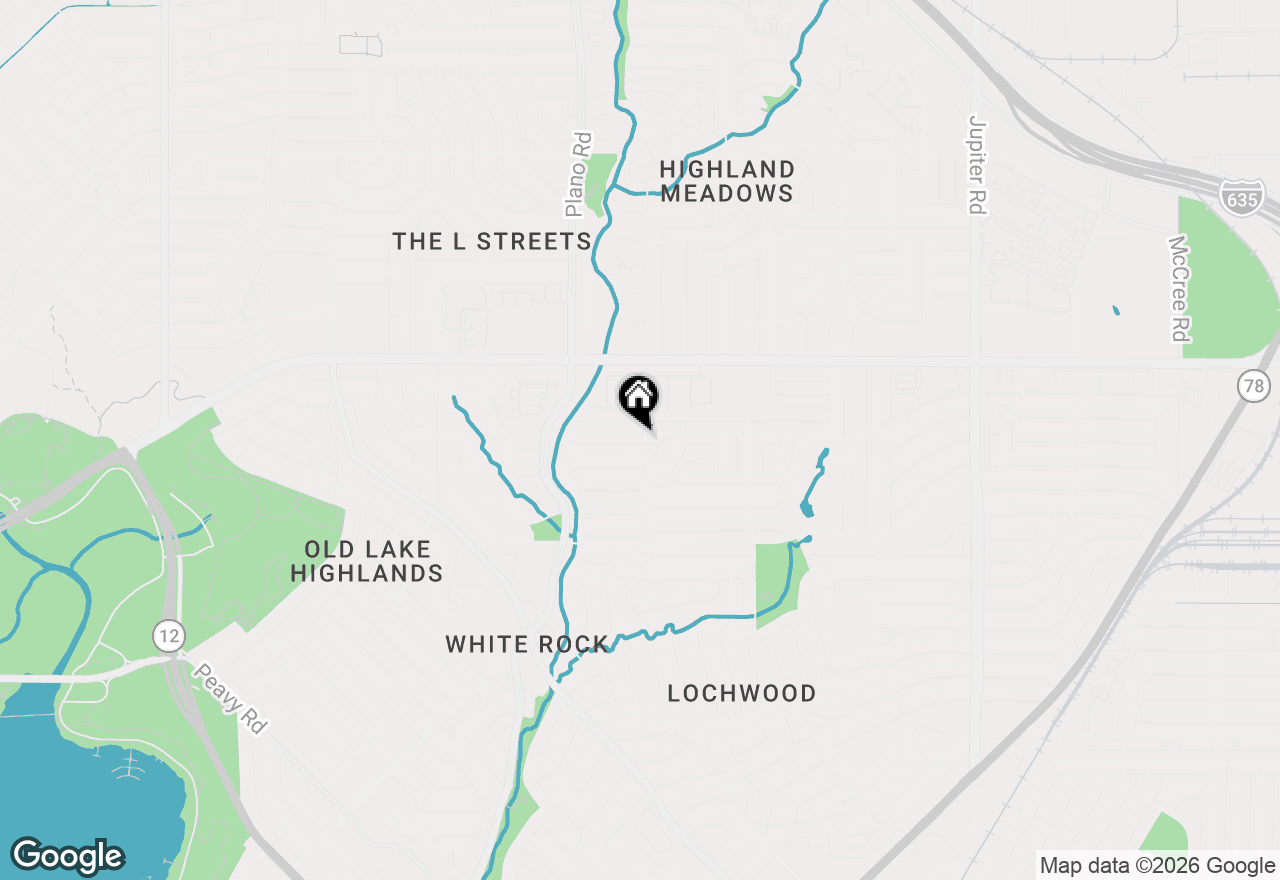 Map of 10862 Carissa Drive, Dallas, TX 75218