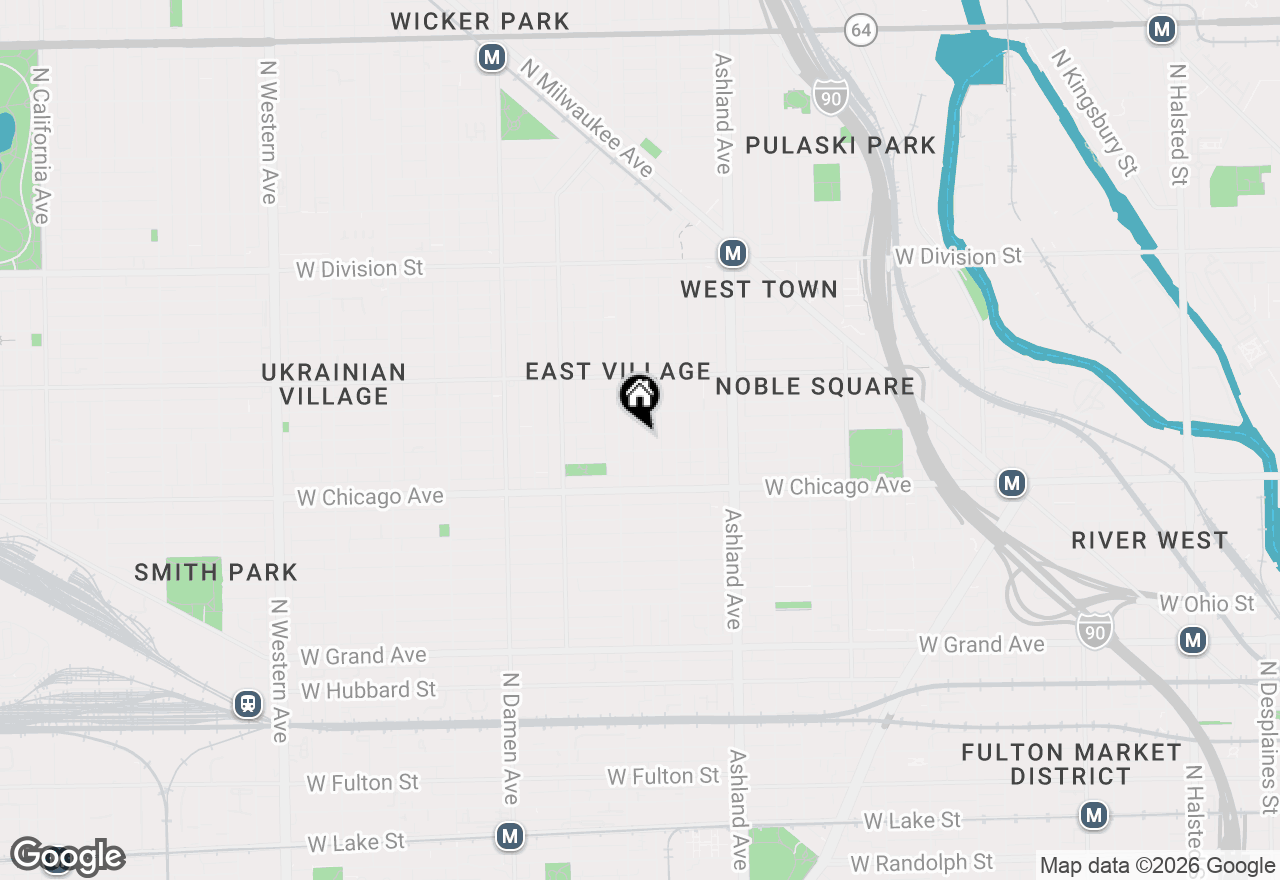 Map of 856 N Hermitage Avenue #2R, Chicago, IL 60622
