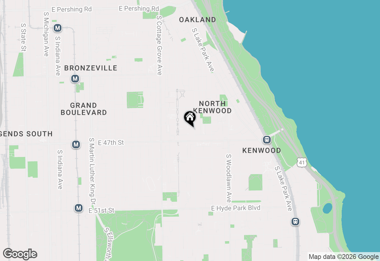 Map of 4616 S Ellis Avenue #2S, Chicago, IL 60653