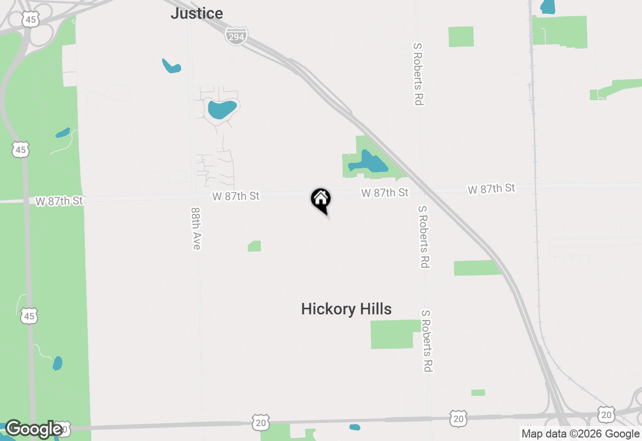 Map of 8766 S 83rd Court, Hickory Hills, IL 60457