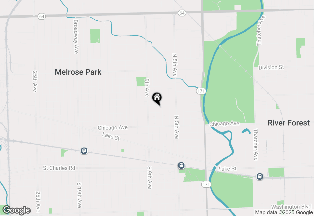 Map of 913 N 8th Avenue, Maywood, IL 60153