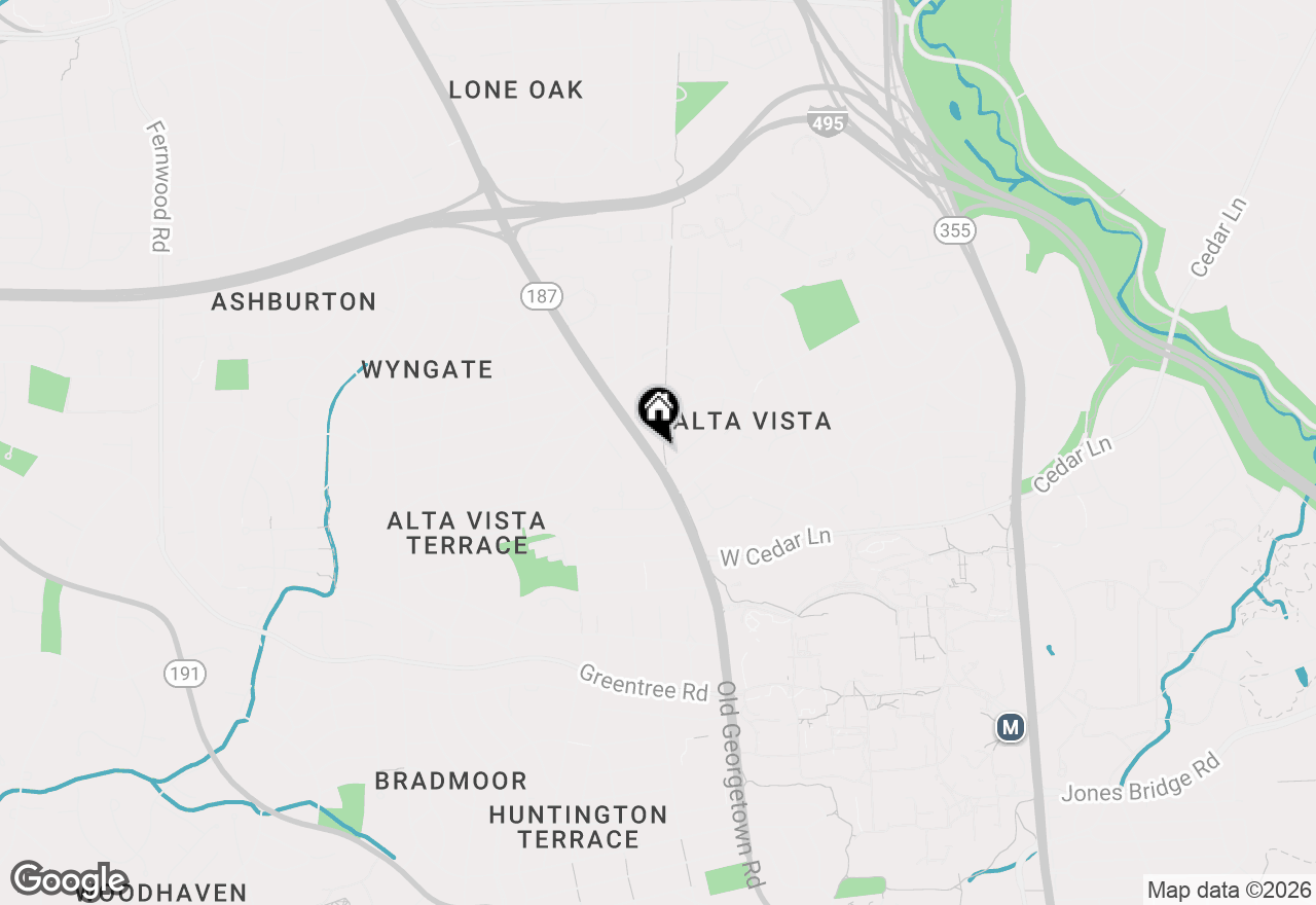 Map of 9301 Old Georgetown Road, Bethesda, MD 20814