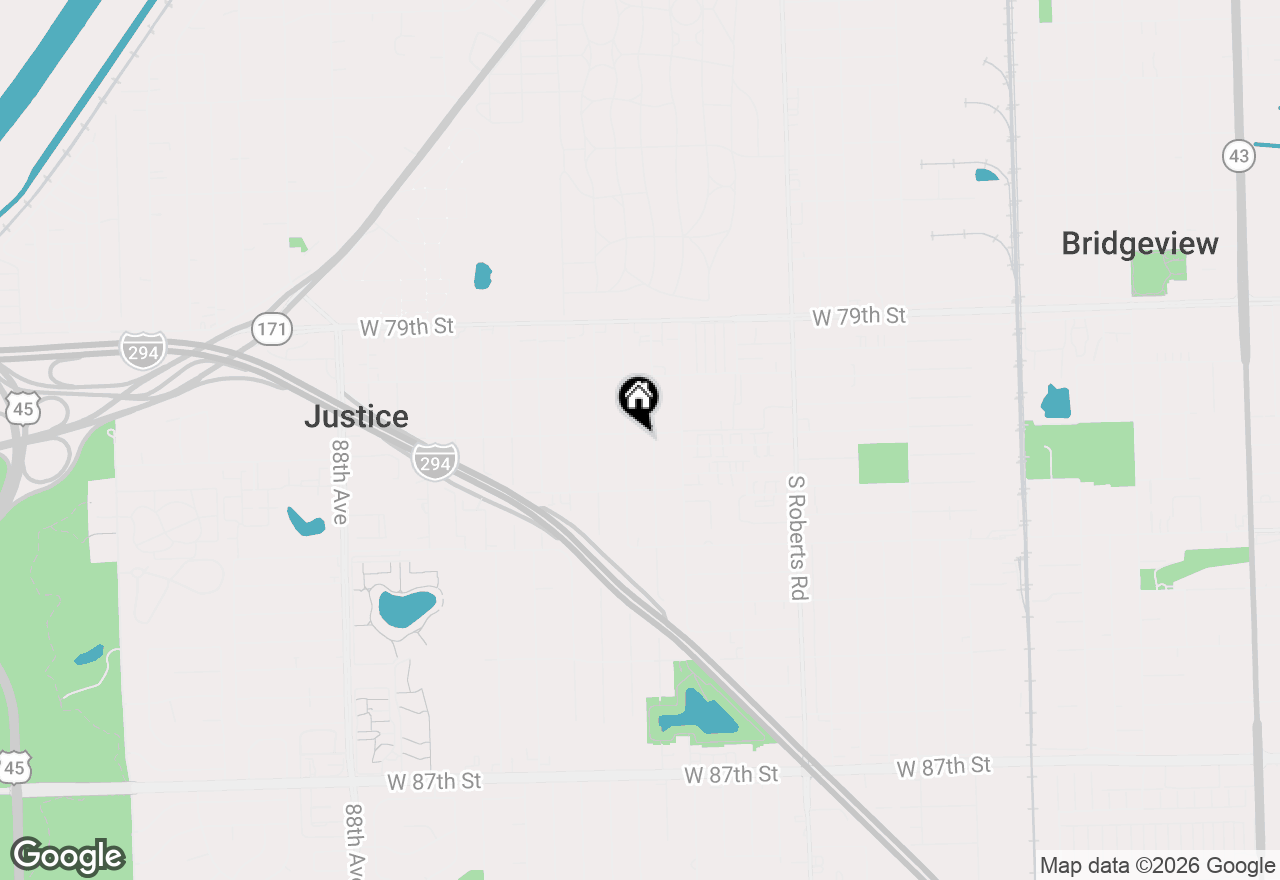 Map of (Address confidential), Justice, Illinois 60458