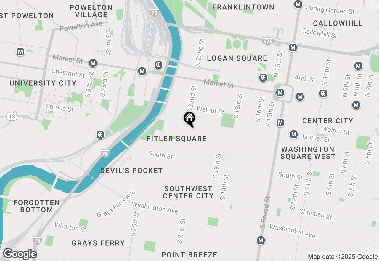 Map of 2128 Spruce Street, Philadelphia, PA 19103