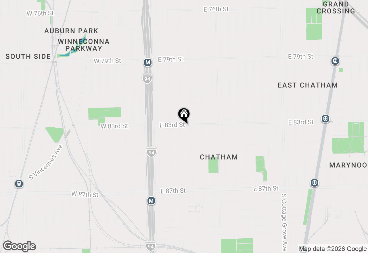 Map of 8300 S Indiana Avenue, Chicago, IL 60619