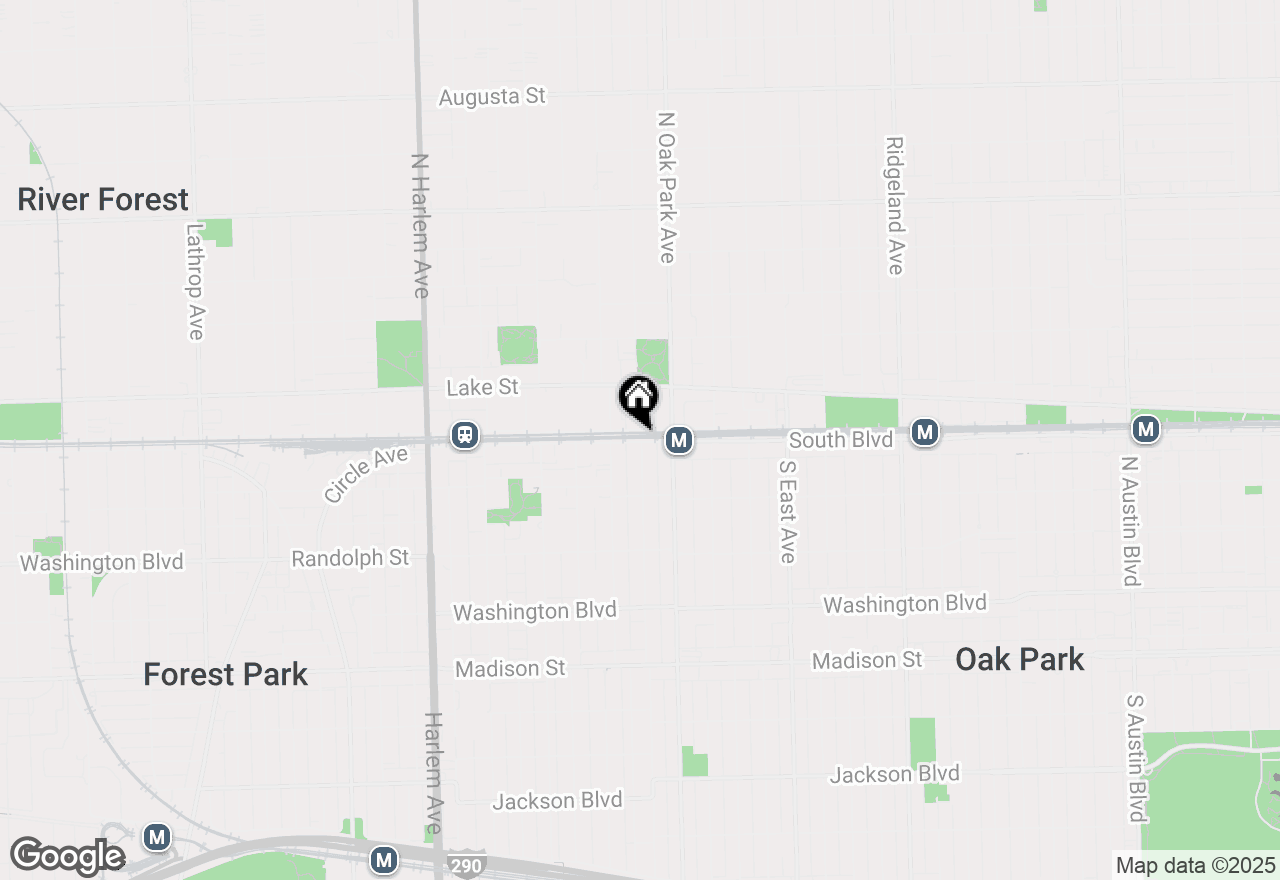 Map of 521 South Boulevard, Oak Park, IL 60302