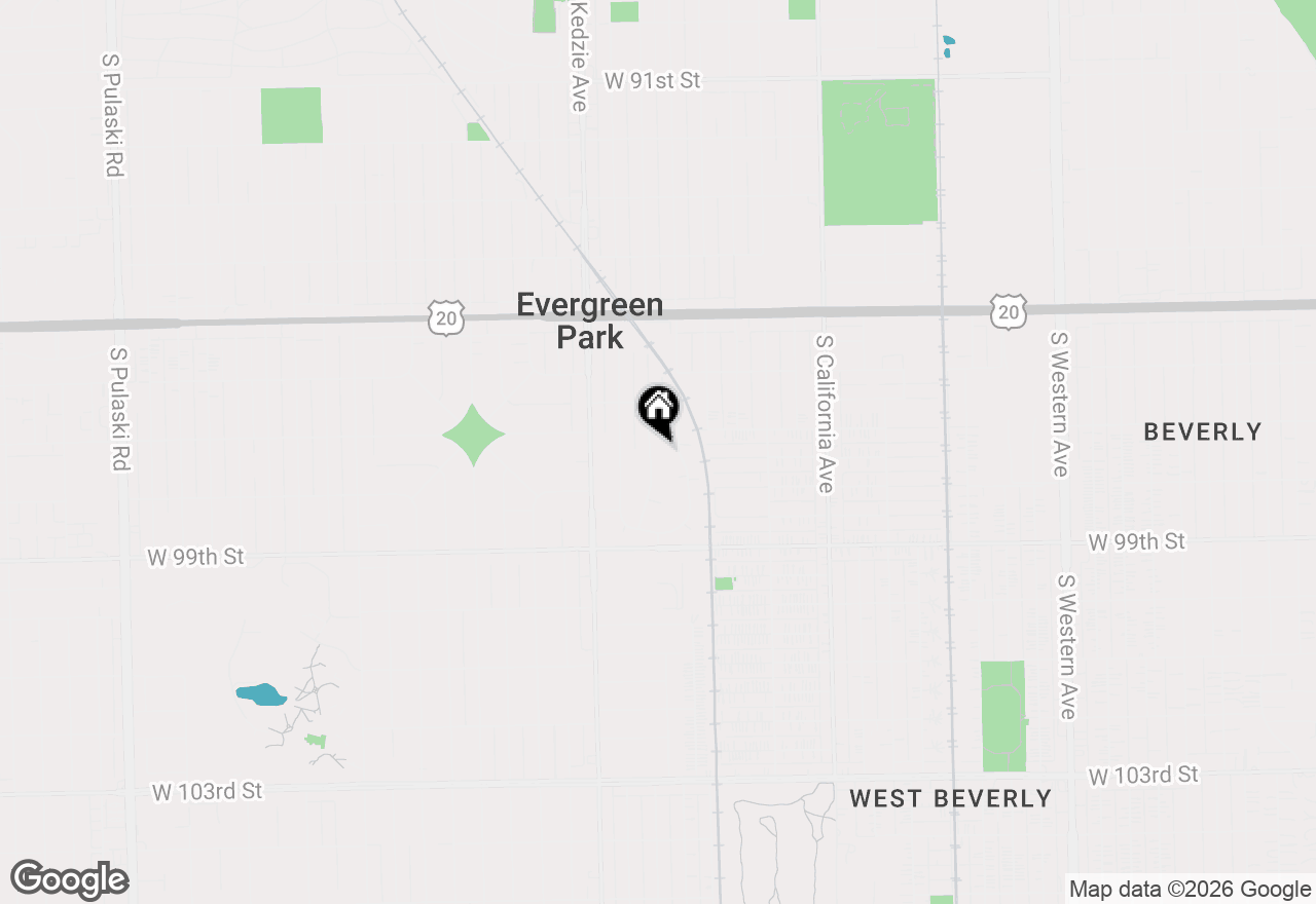 Map of 9721 S Albany Avenue #2, Evergreen Park, IL 60805