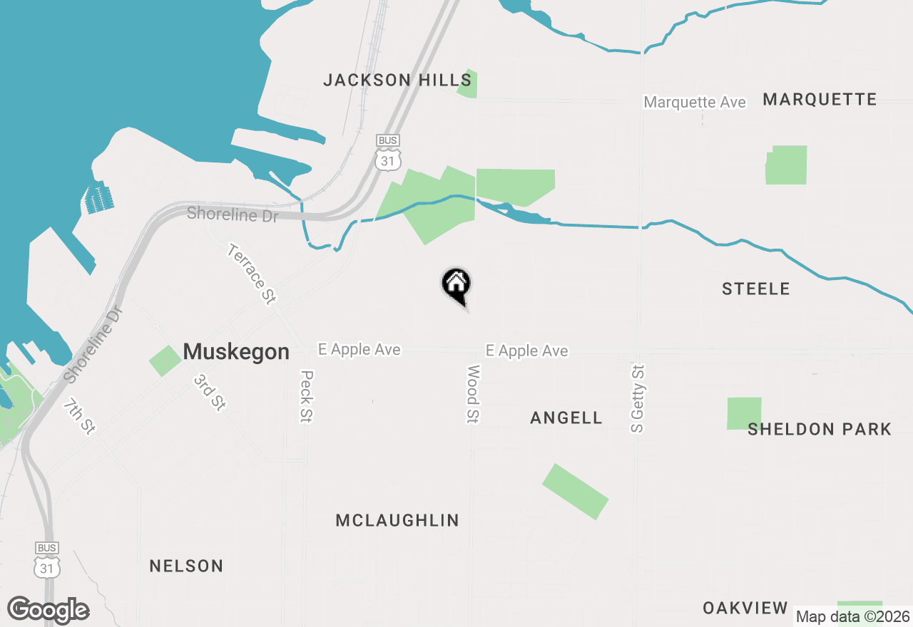 Map of 357 Amity Avenue, Muskegon, MI 49442