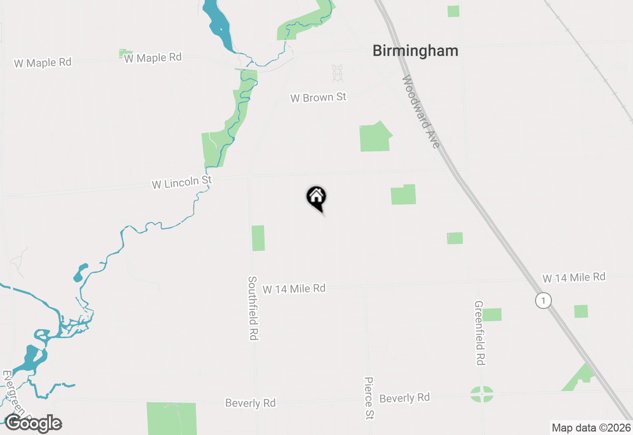 Map of 1470 Washington Boulevard, Birmingham, MI 48009