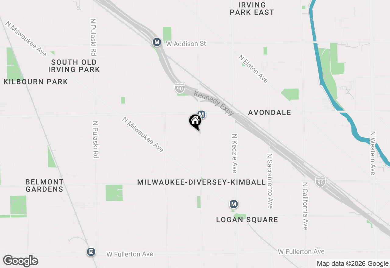 Map of 3059 N Gresham Avenue, Chicago, IL 60618