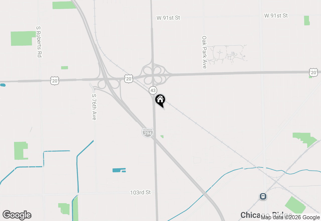 Map of 9721 S Harlem Avenue #2D, Chicago Ridge, IL 60415