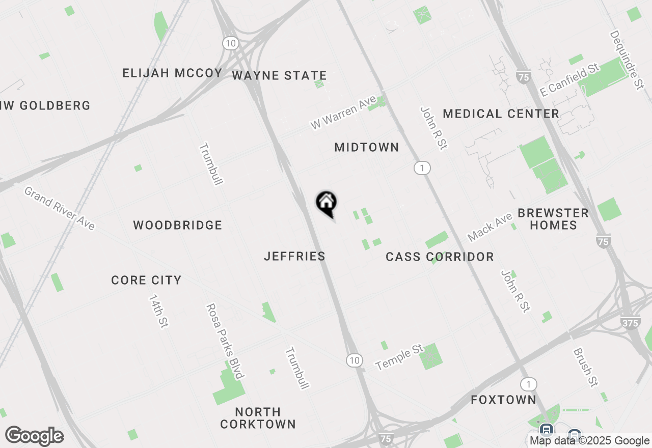 Map of 926 W Willis Street, Detroit, MI 48201