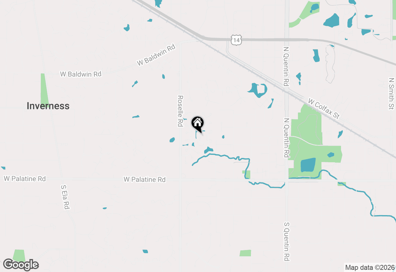 Map of 43 Ravenscraig Lane, Inverness, IL 60067