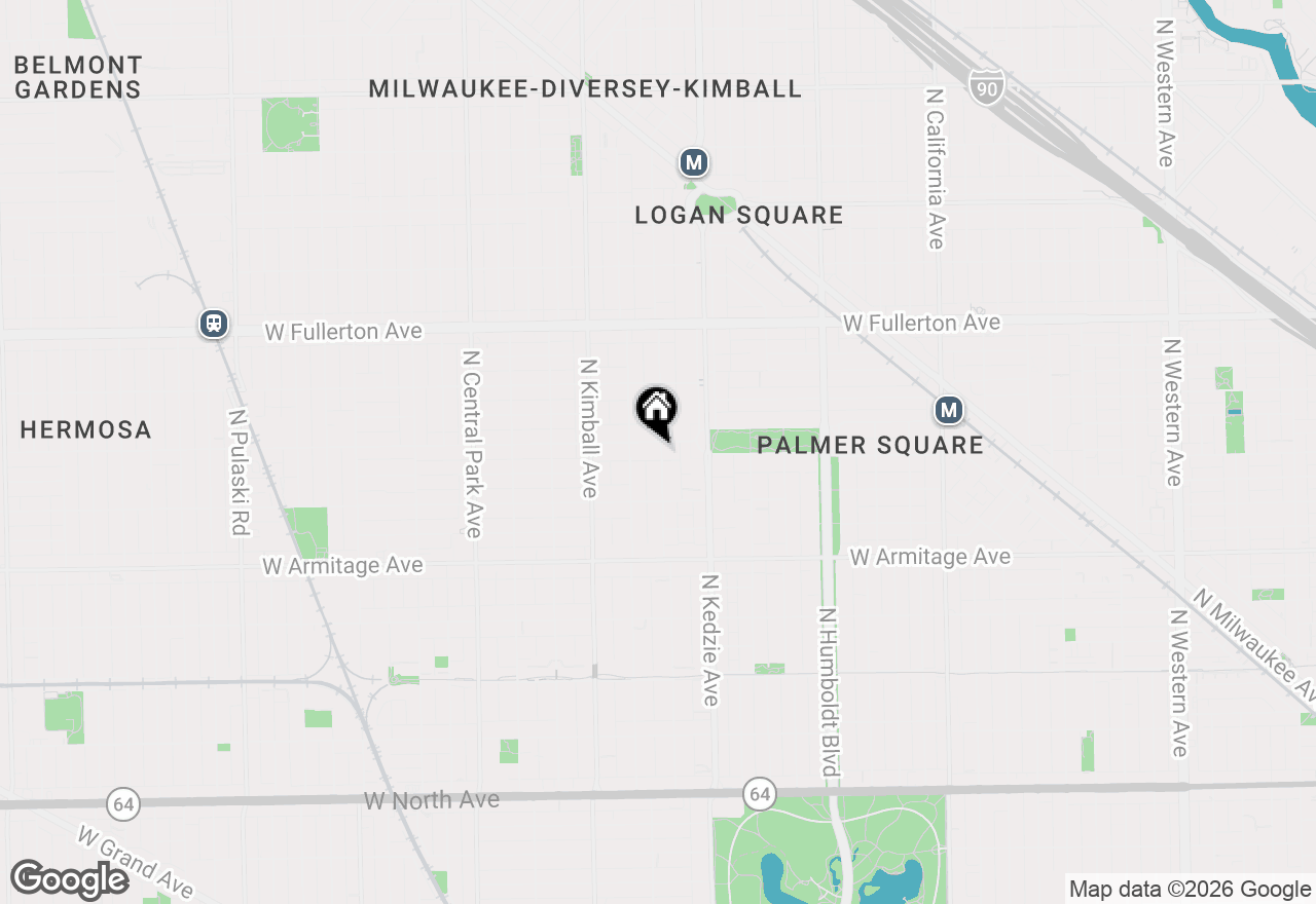 Map of 2148 N Sawyer Avenue #2S, Chicago, IL 60647