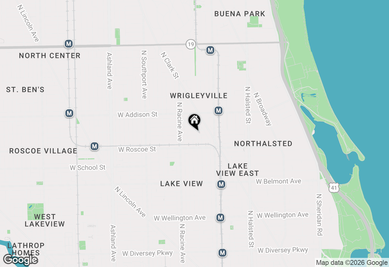 Map of 1109 W Cornelia Avenue #1W, Chicago, IL 60657