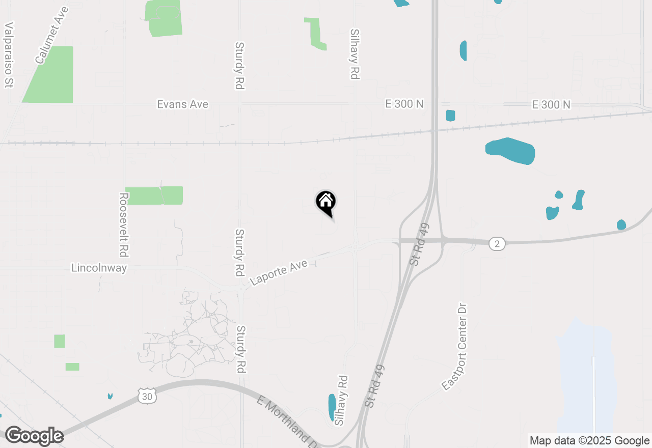 Map of 206 Parkwood Drive, Valparaiso, IN 46383